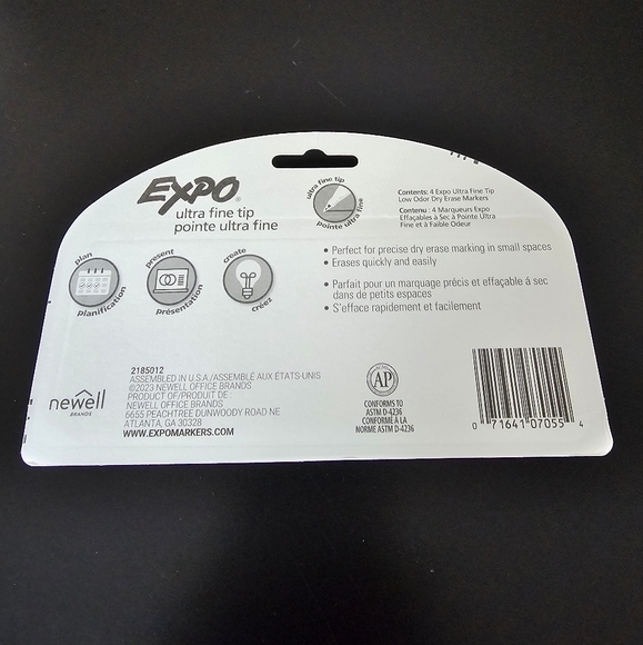 Expo Dry Erase Markers, Ultra Fine Point, 4-Pack - Picture 2 of 2